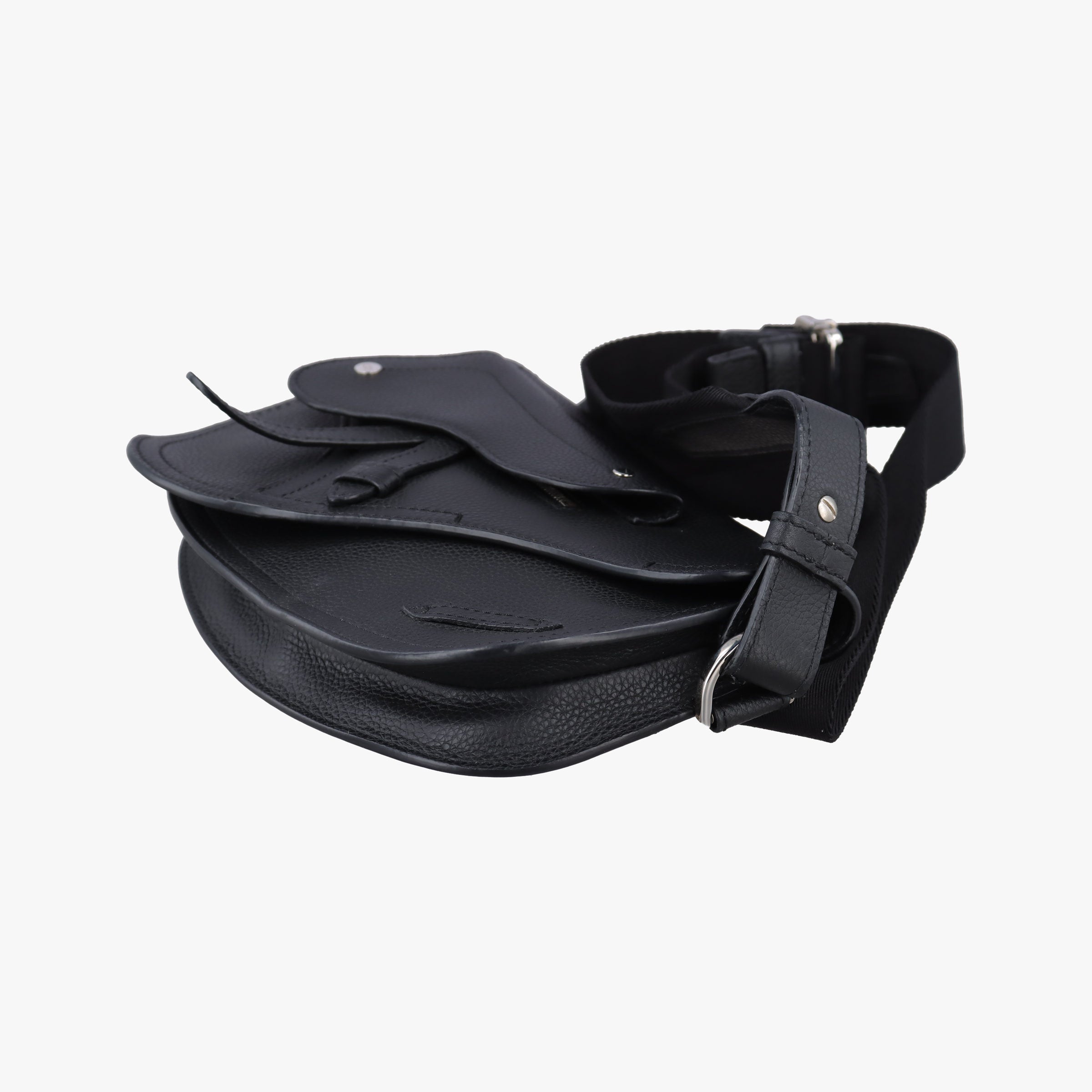 Pre-owned Christian Dior Saddle Black leather  shoulderbag | stylenewstar