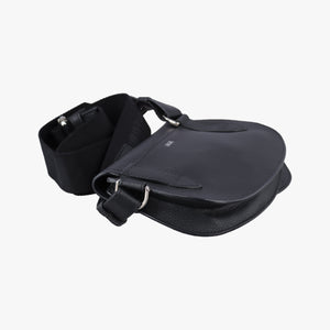 Pre-owned Christian Dior Saddle Black leather  shoulderbag | stylenewstar