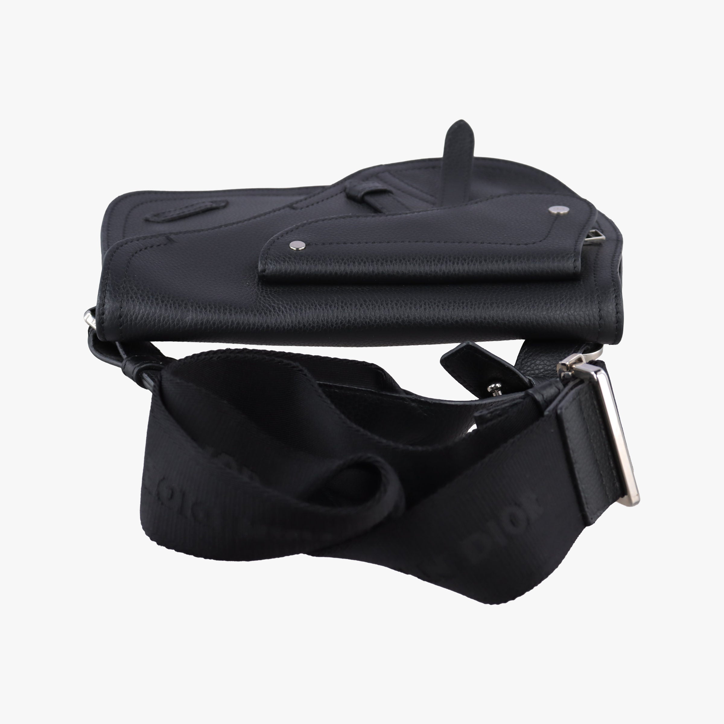 Pre-owned Christian Dior Saddle Black leather  shoulderbag | stylenewstar