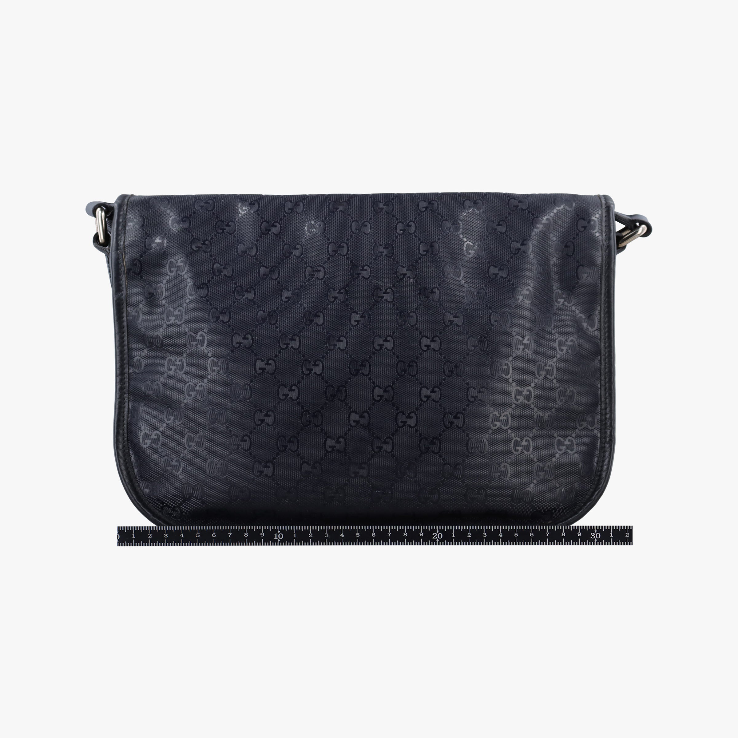 Vintage Gucci GG Plus Messenger Black PVC coated canvas 201732 shoulderbag | stylenewstar
