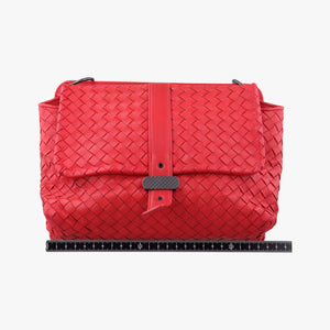Pre-owned Bottega Veneta Intrecciato Red lambskin  shoulderbag | stylenewstar