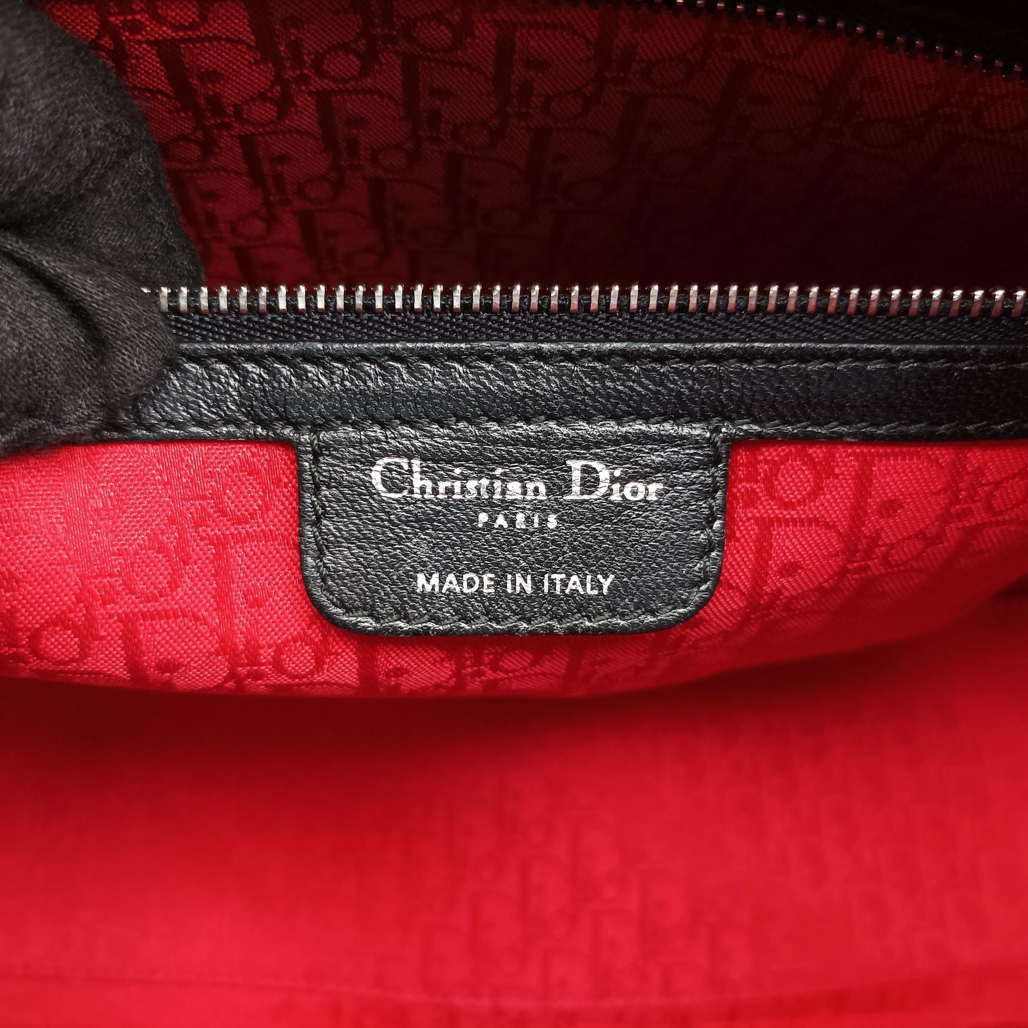 Pre-owned Christian Dior Lady Dior Black lambskin  shoulderbag | stylenewstar