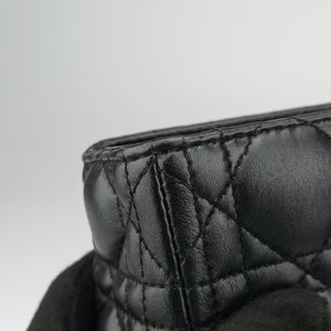 Pre-owned Christian Dior Lady Dior Black lambskin  shoulderbag | stylenewstar