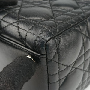 Pre-owned Christian Dior Lady Dior Black lambskin  shoulderbag | stylenewstar