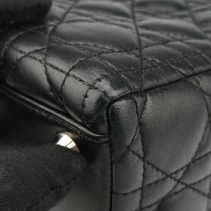 Pre-owned Christian Dior Lady Dior Black lambskin  shoulderbag | stylenewstar