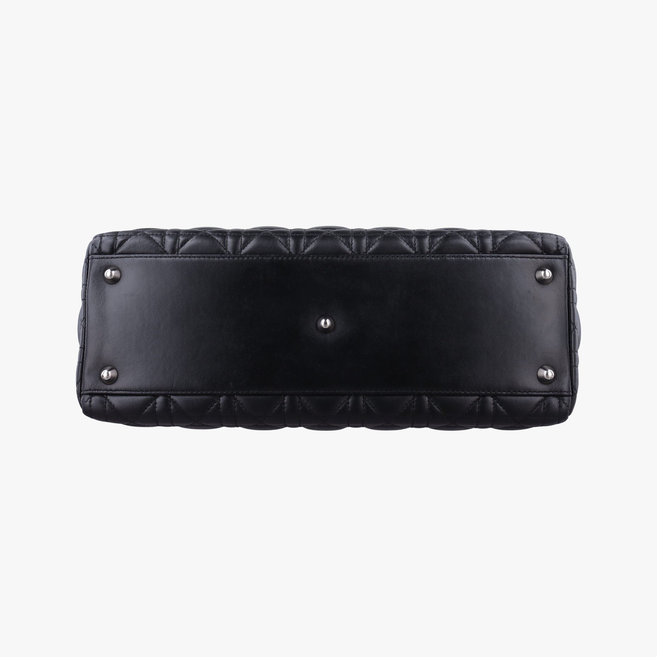 Pre-owned Christian Dior Lady Dior Black lambskin  shoulderbag | stylenewstar