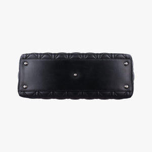 Pre-owned Christian Dior Lady Dior Black lambskin  shoulderbag | stylenewstar