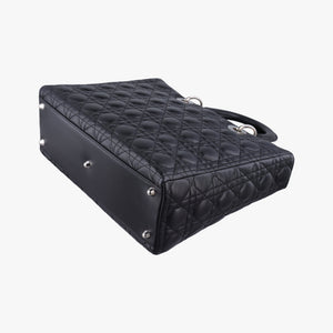 Pre-owned Christian Dior Lady Dior Black lambskin  shoulderbag | stylenewstar