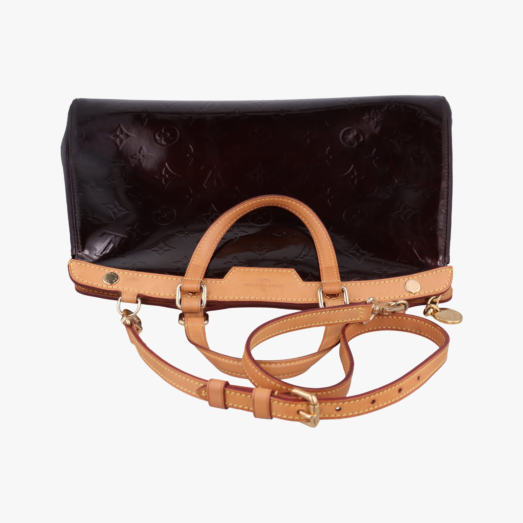 Pre-owned Louis Vuitton Brea MM AMARANTE Vernis M91619 shoulderbag | stylenewstar