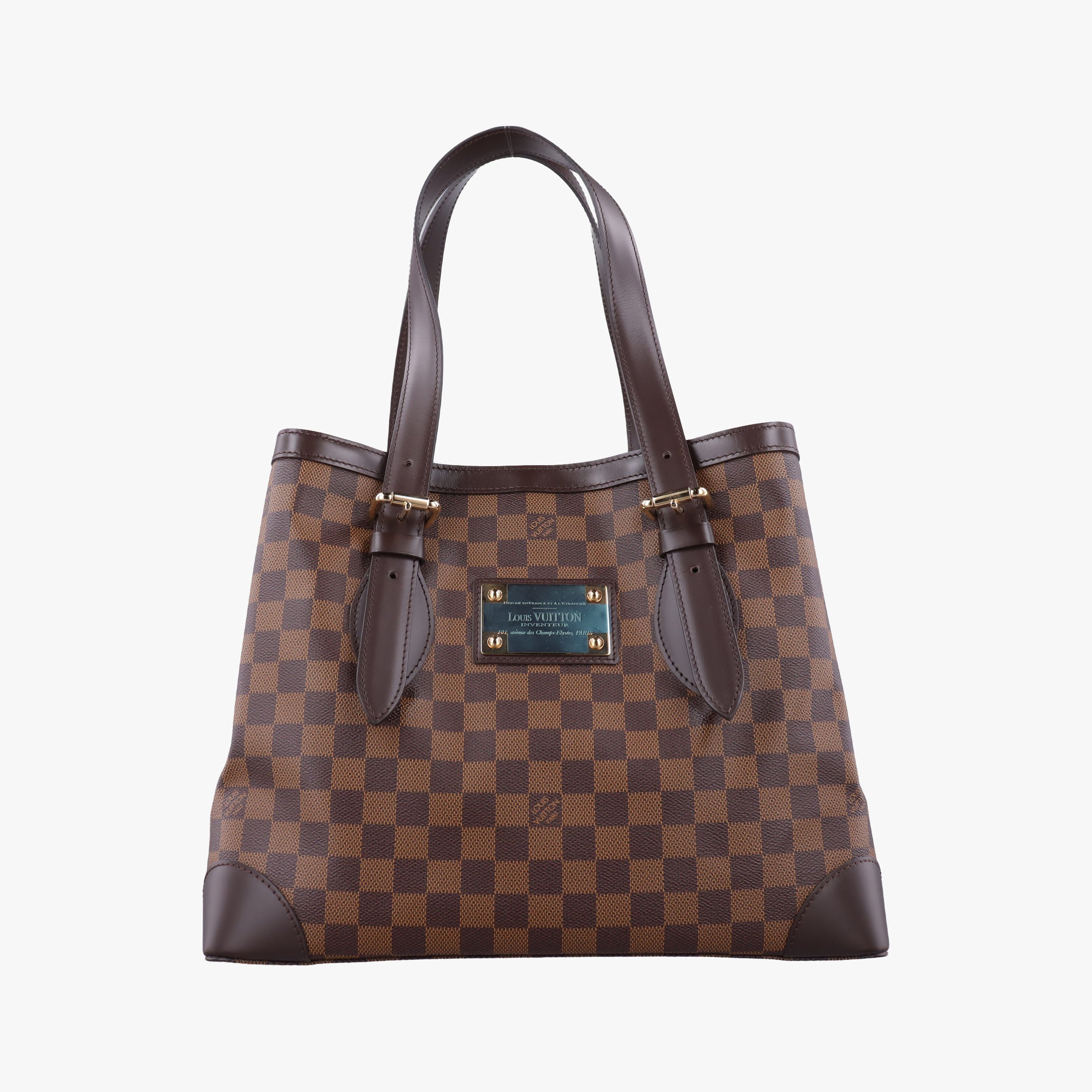 Vintage Louis Vuitton HAMPSTEAD MM EBENE Damier Canvas N51204 shoulderbag | stylenewstar