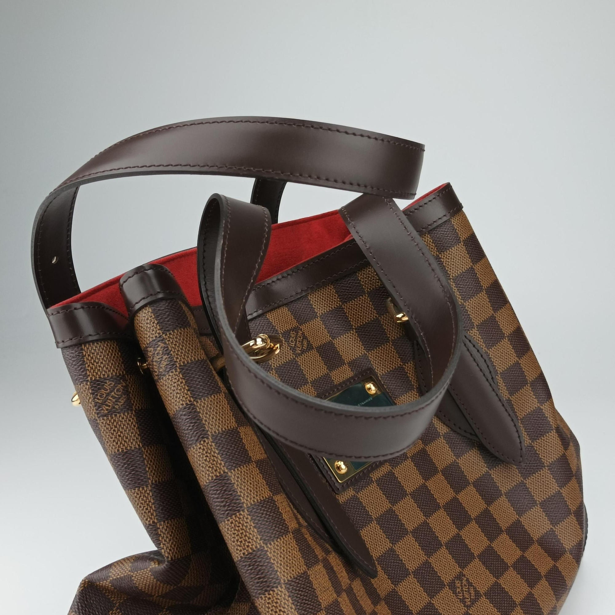 Vintage Louis Vuitton HAMPSTEAD MM EBENE Damier Canvas N51204 shoulderbag | stylenewstar