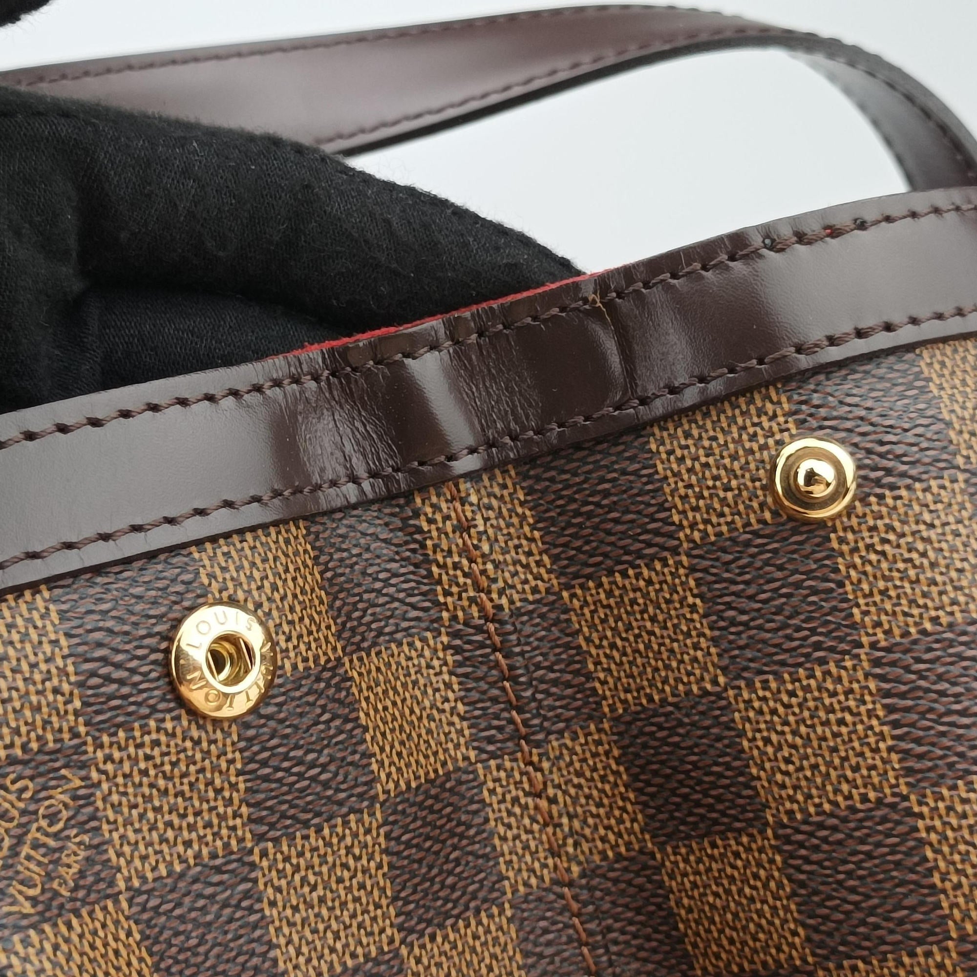 Vintage Louis Vuitton HAMPSTEAD MM EBENE Damier Canvas N51204 shoulderbag | stylenewstar