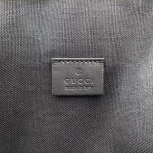 Secondhand Gucci GG Supreme Navy x Black PVC coated canvas 478325 bum bag/waist bag | stylenewstar