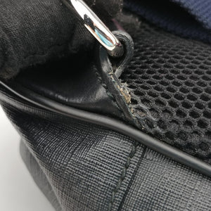 Secondhand Gucci GG Supreme Navy x Black PVC coated canvas 478325 bum bag/waist bag | stylenewstar