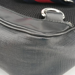 Secondhand Gucci GG Supreme Navy x Black PVC coated canvas 478325 bum bag/waist bag | stylenewstar
