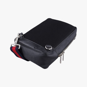 Secondhand Gucci GG Supreme Navy x Black PVC coated canvas 478325 bum bag/waist bag | stylenewstar