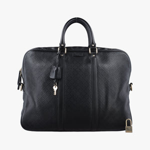 Secondhand Gucci Diamante Black Leather 208463 handbag | stylenewstar