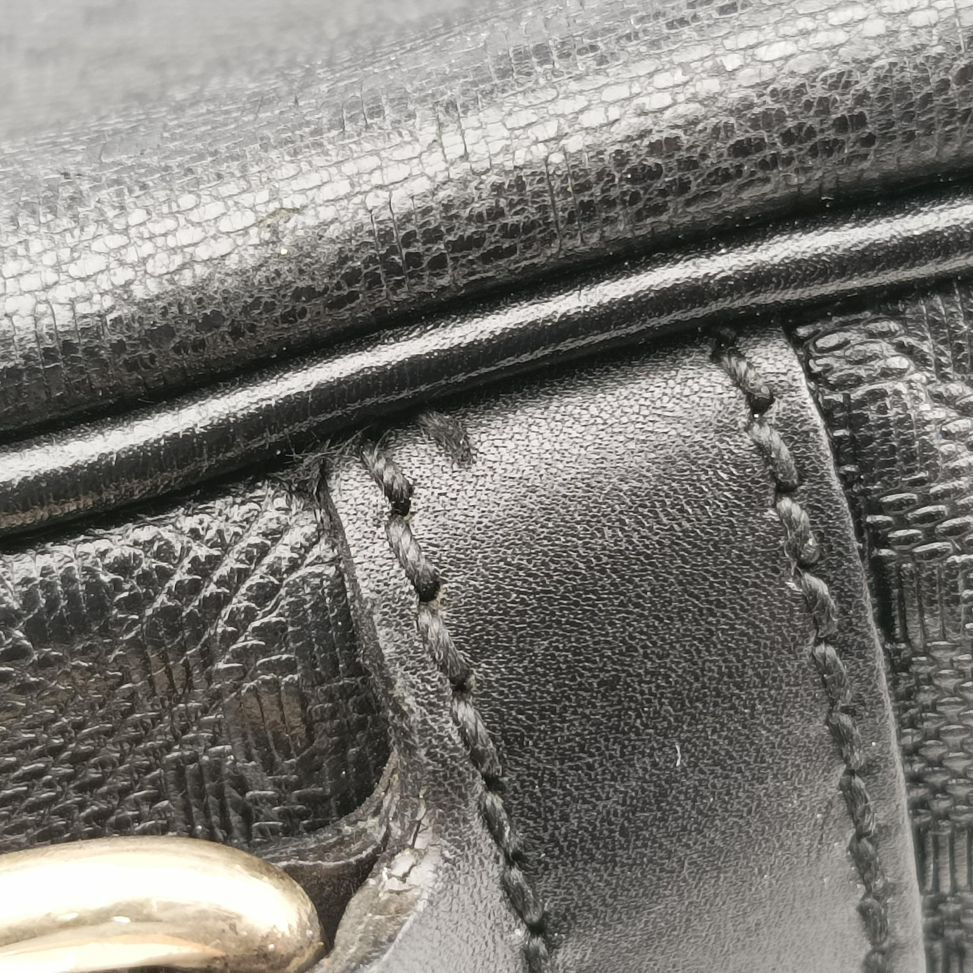 Secondhand Gucci Diamante Black Leather 208463 handbag | stylenewstar