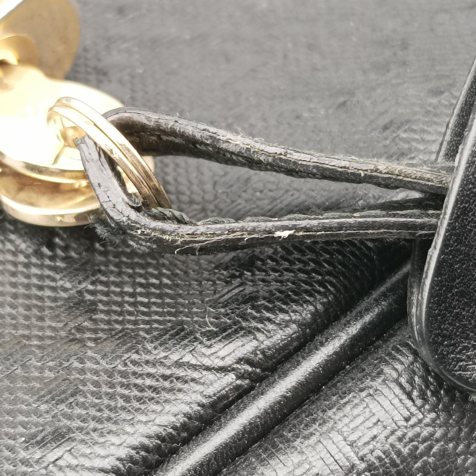 Secondhand Gucci Diamante Black Leather 208463 handbag | stylenewstar