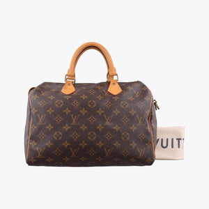Pre-owned Louis Vuitton Speedy 30 BROWN Monogram Canvas M41526 handbag | stylenewstar