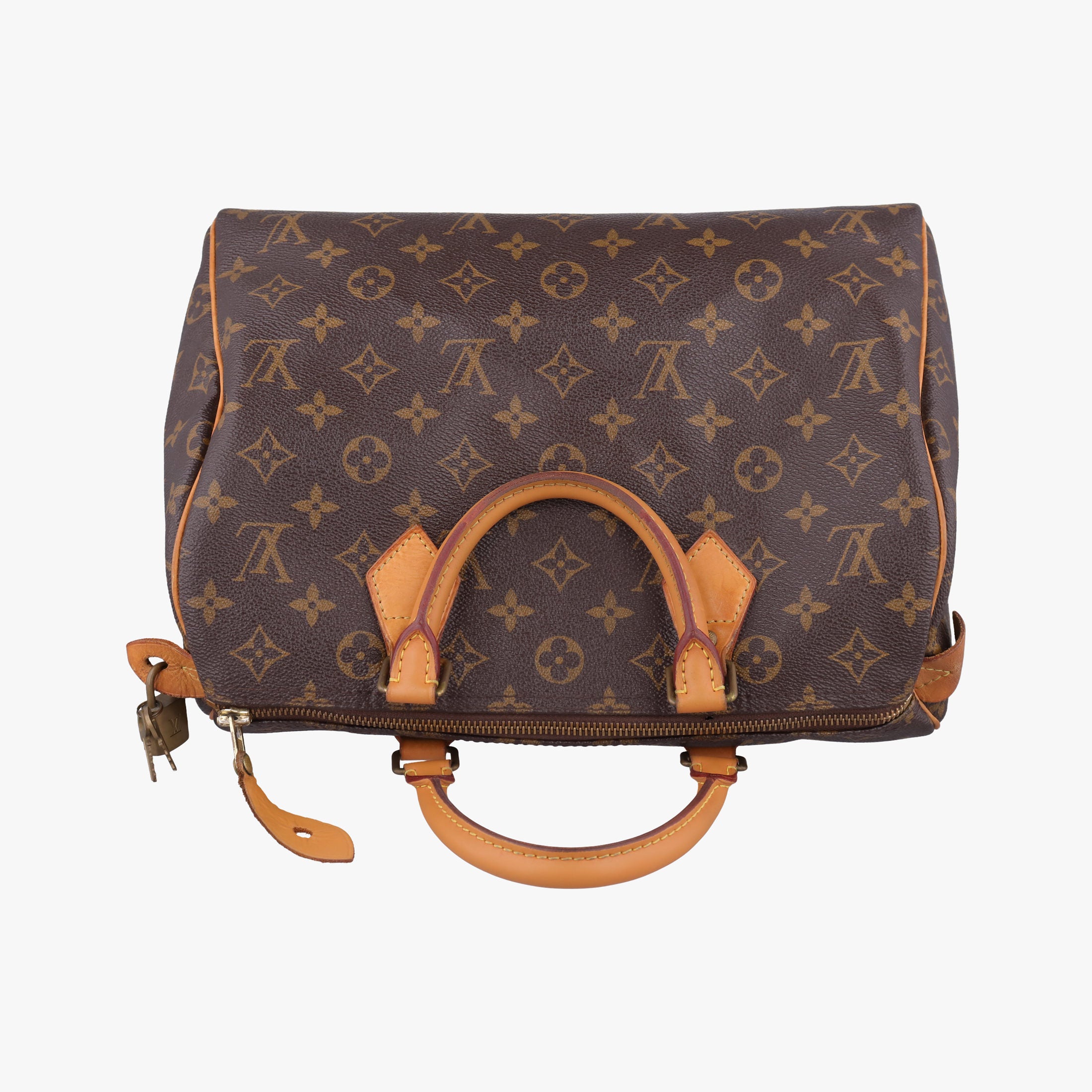 Pre-owned Louis Vuitton Speedy 30 BROWN Monogram Canvas M41526 handbag | stylenewstar