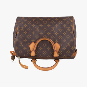Pre-owned Louis Vuitton Speedy 30 BROWN Monogram Canvas M41526 handbag | stylenewstar