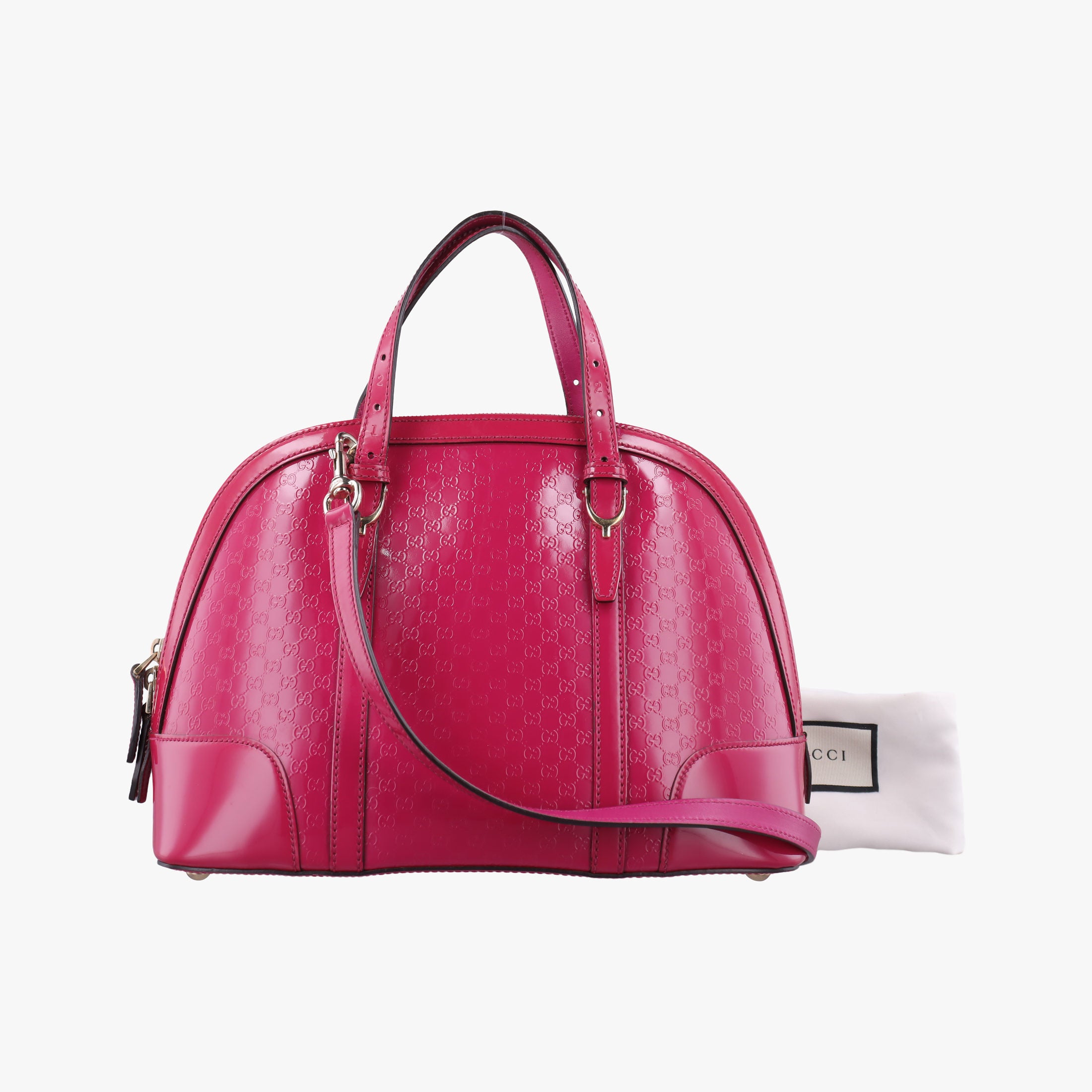 Pre-owned Gucci Microguccissima Rose Patent Leather 309617 shoulderbag | stylenewstar