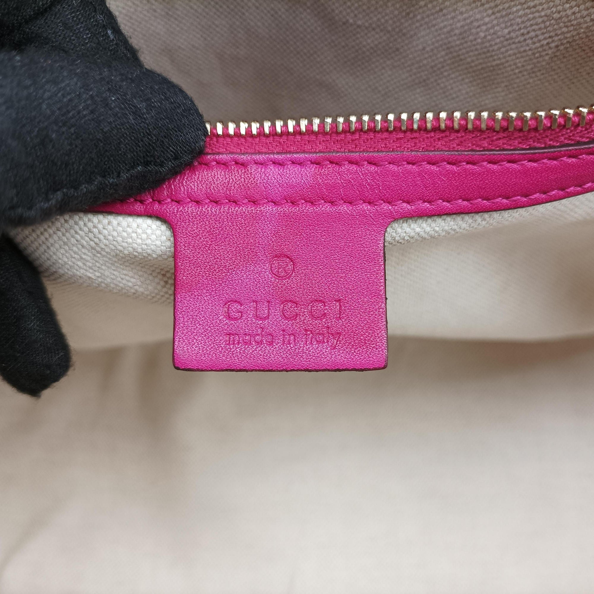 Pre-owned Gucci Microguccissima Rose Patent Leather 309617 shoulderbag | stylenewstar