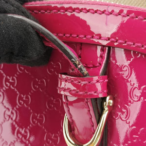 Pre-owned Gucci Microguccissima Rose Patent Leather 309617 shoulderbag | stylenewstar