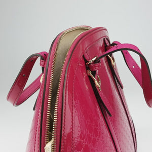 Pre-owned Gucci Microguccissima Rose Patent Leather 309617 shoulderbag | stylenewstar