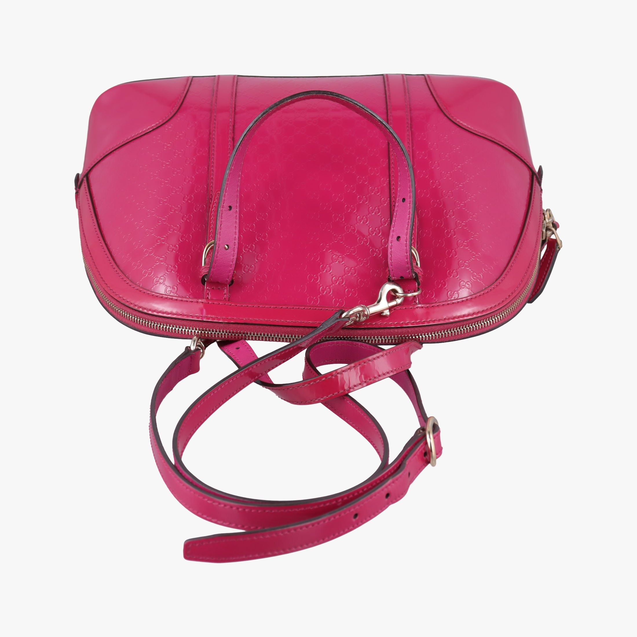 Pre-owned Gucci Microguccissima Rose Patent Leather 309617 shoulderbag | stylenewstar
