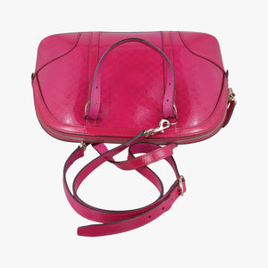 Pre-owned Gucci Microguccissima Rose Patent Leather 309617 shoulderbag | stylenewstar