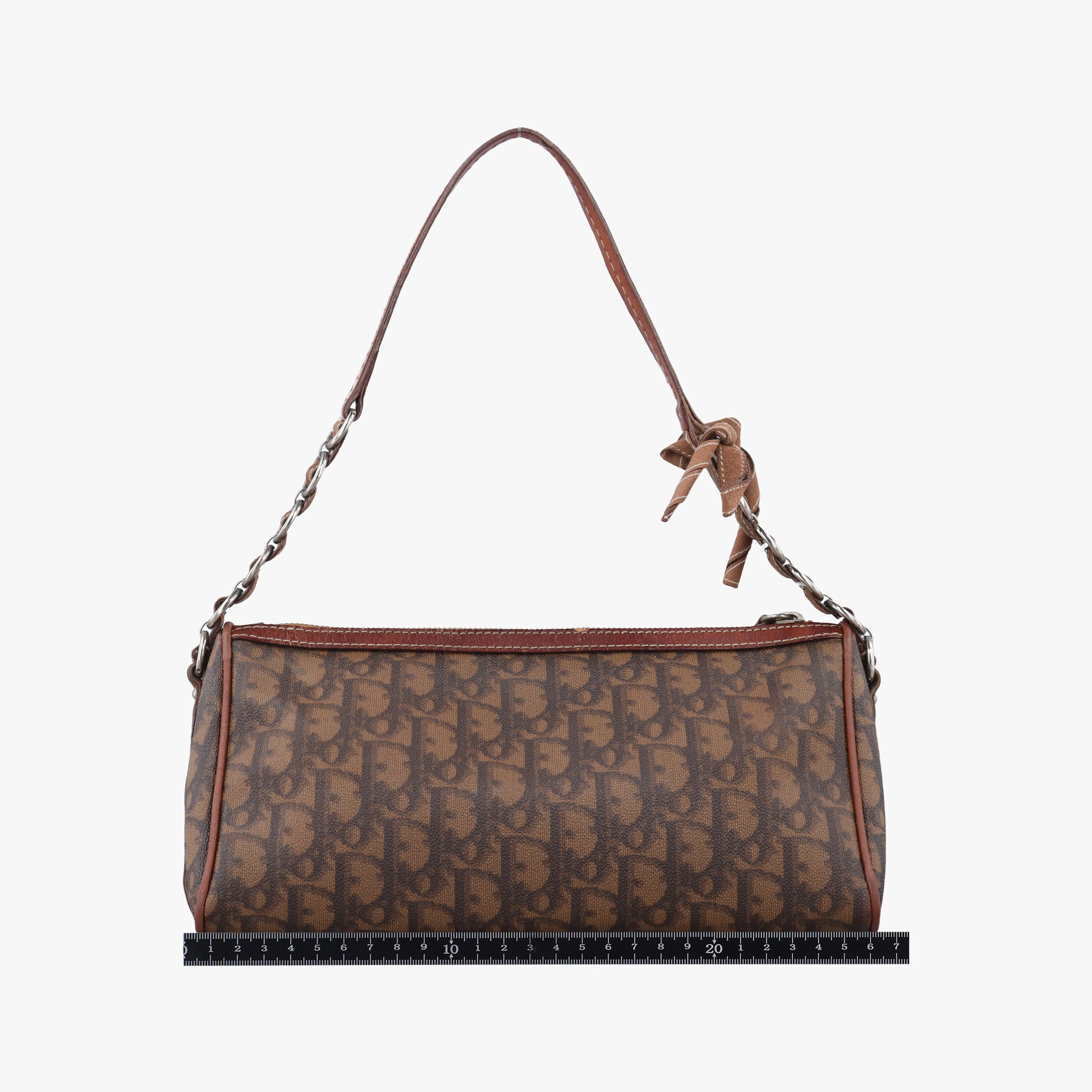 Secondhand Christian Dior Trotter Romantic Brown PVC coated canvas×Leather  shoulderbag | stylenewstar