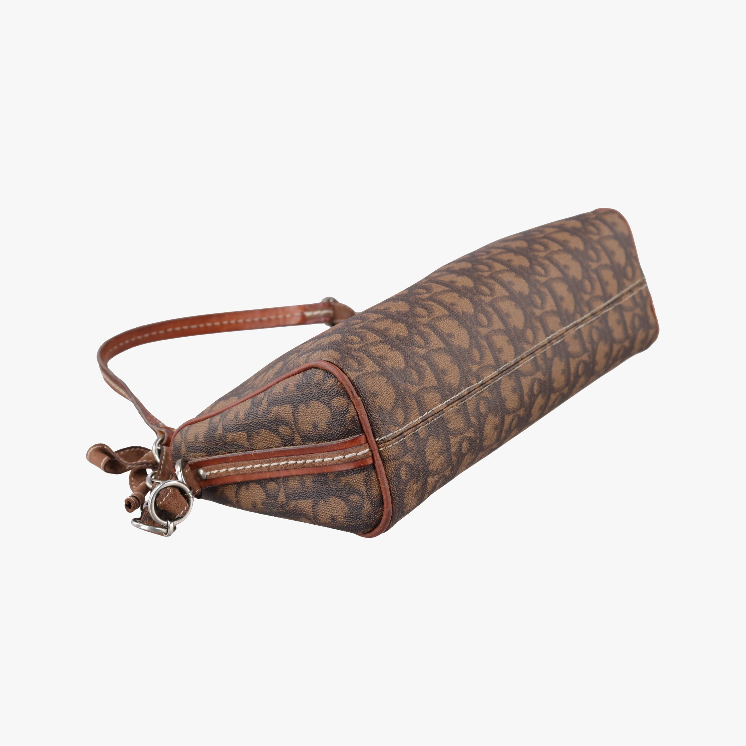 Secondhand Christian Dior Trotter Romantic Brown PVC coated canvas×Leather  shoulderbag | stylenewstar