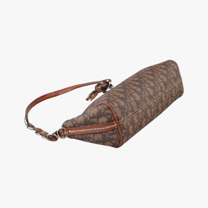 Secondhand Christian Dior Trotter Romantic Brown PVC coated canvas×Leather  shoulderbag | stylenewstar