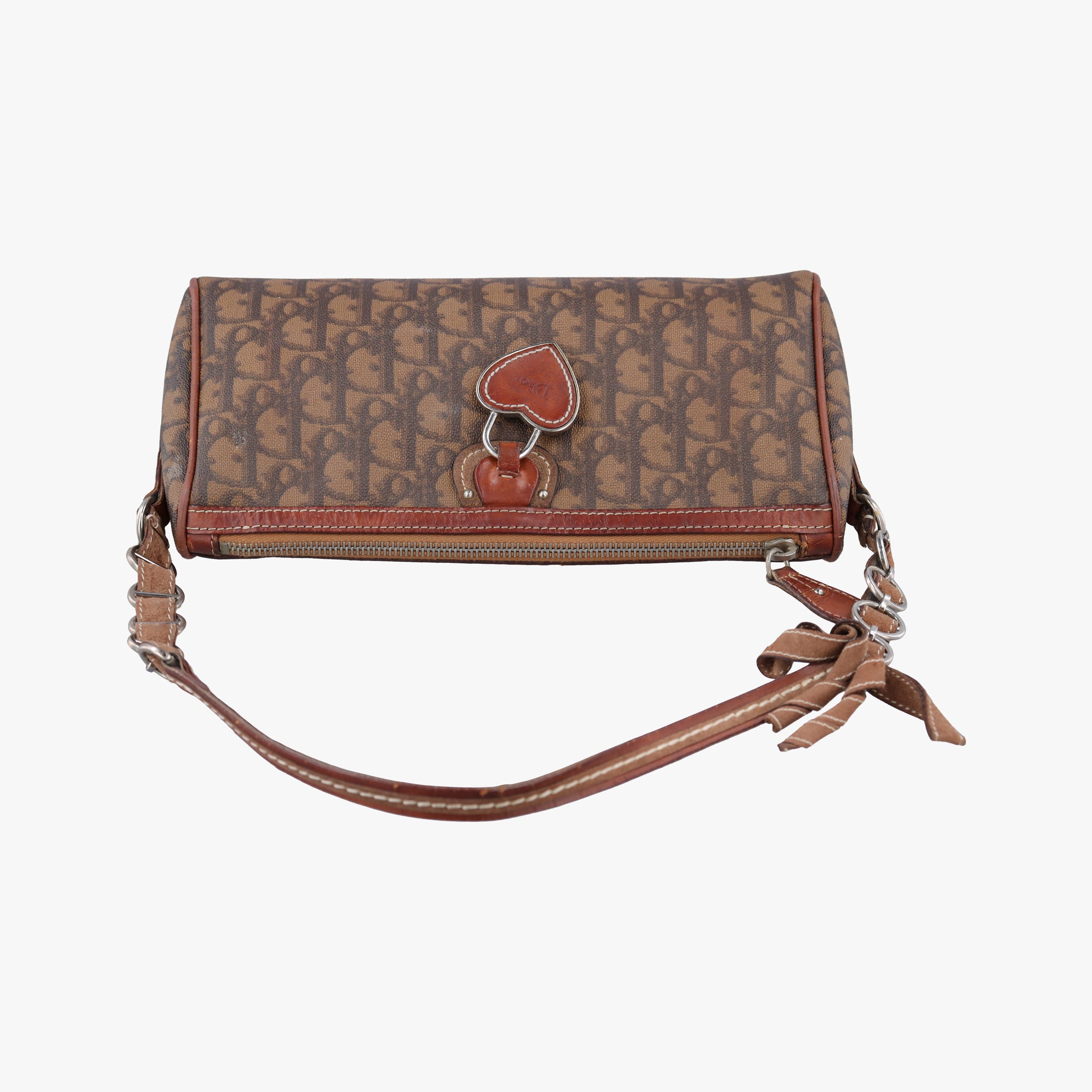Secondhand Christian Dior Trotter Romantic Brown PVC coated canvas×Leather  shoulderbag | stylenewstar