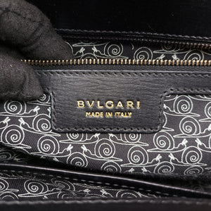 Pre-owned Bvlgari Isabella Rossellini Black Leather  shoulderbag | stylenewstar