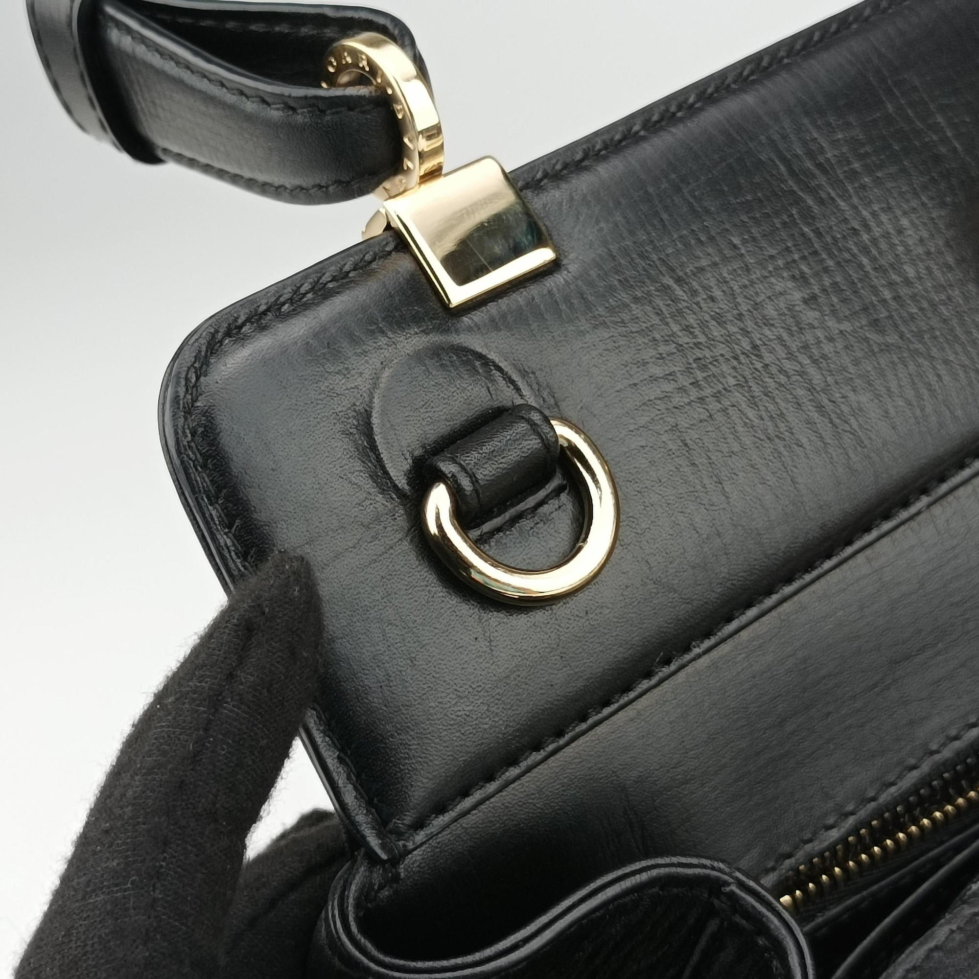 Pre-owned Bvlgari Isabella Rossellini Black Leather  shoulderbag | stylenewstar