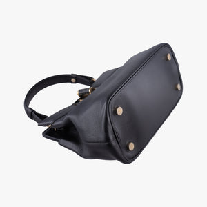 Pre-owned Bvlgari Isabella Rossellini Black Leather  shoulderbag | stylenewstar