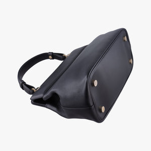 Pre-owned Bvlgari Isabella Rossellini Black Leather  shoulderbag | stylenewstar