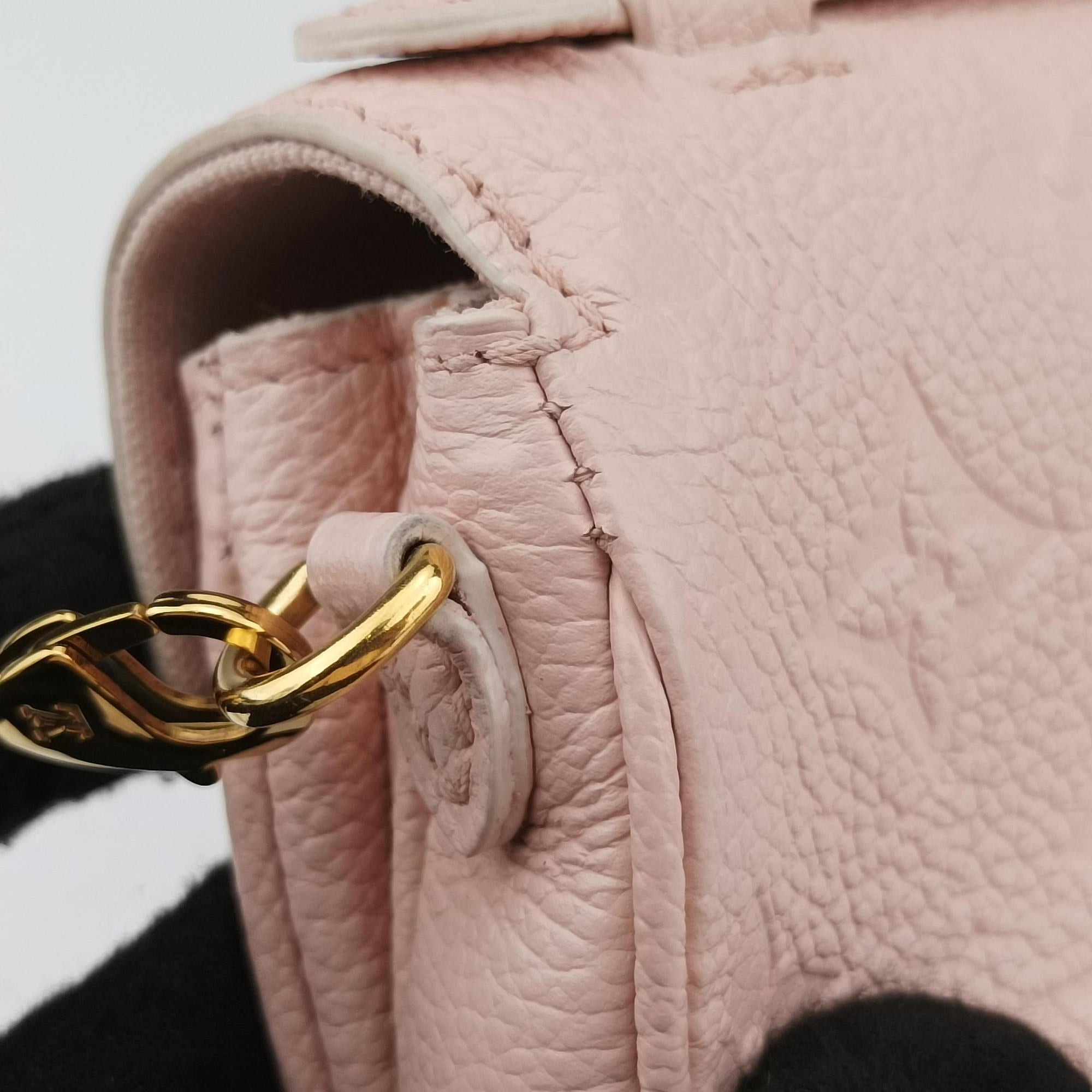 Pre-owned Louis Vuitton Micro Metis Pouch Chain Monogram Rose Pomelo Monogram Empreinte M81389 shoulderbag | stylenewstar
