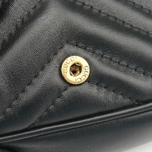 Pre-owned Gucci GG Marmont Black Leather 476433 shoulderbag | stylenewstar