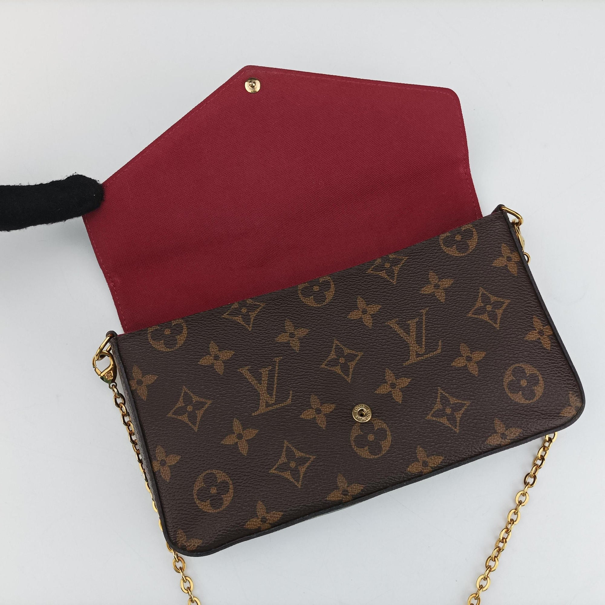 Pre-owned Louis Vuitton Pochette Felicie Brown Monogram Canvas M61276 shoulderbag | stylenewstar
