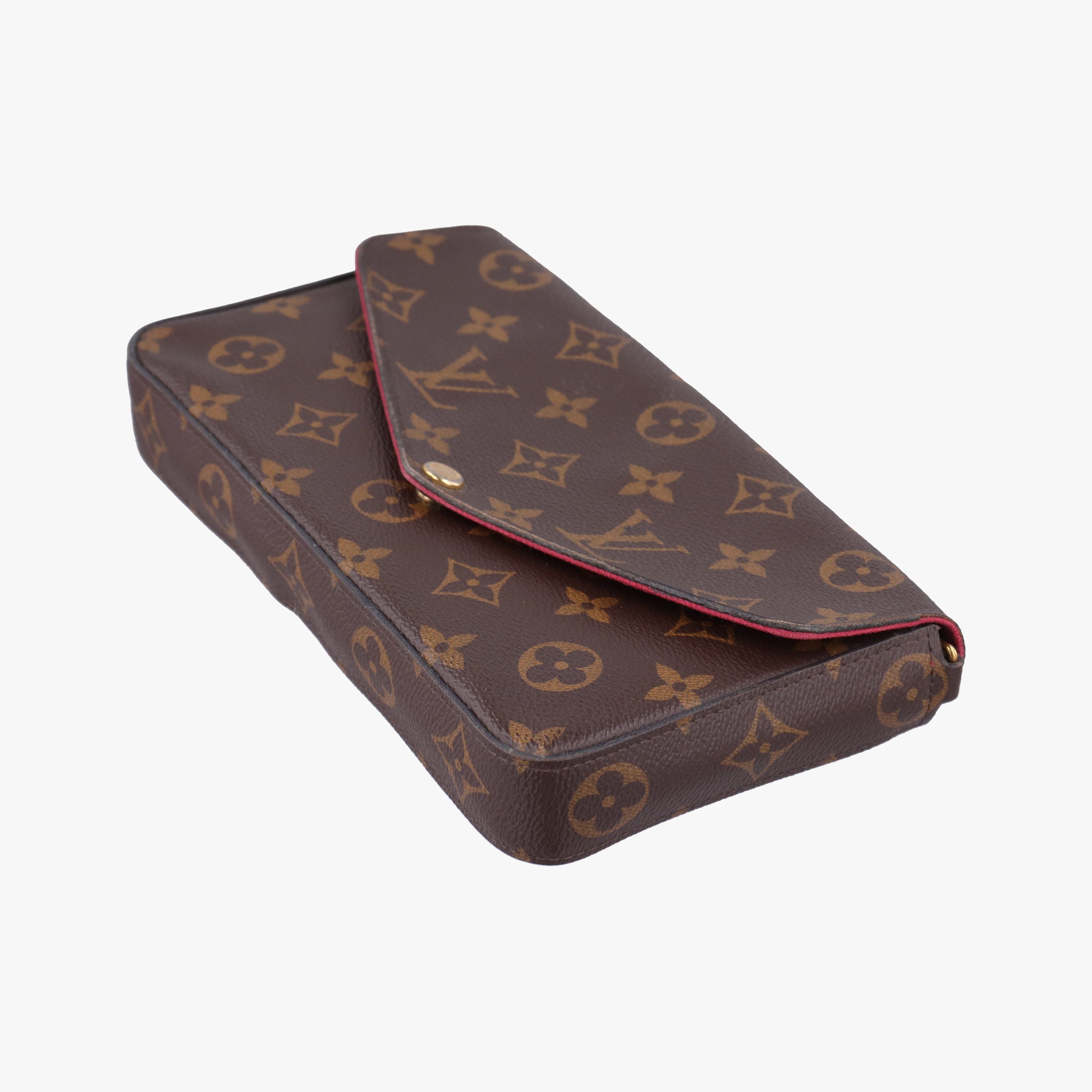 Pre-owned Louis Vuitton Pochette Felicie Brown Monogram Canvas M61276 shoulderbag | stylenewstar