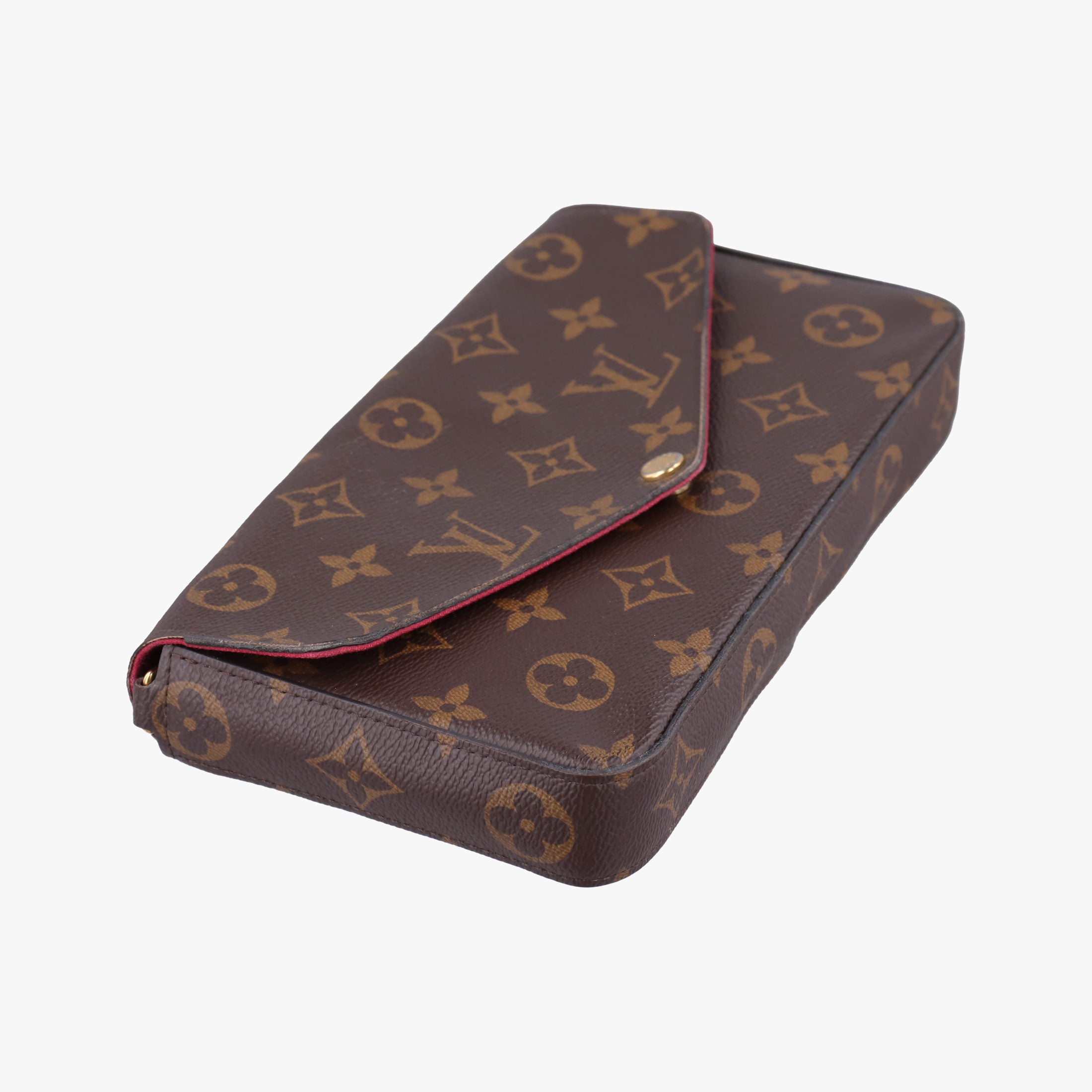 Pre-owned Louis Vuitton Pochette Felicie Brown Monogram Canvas M61276 shoulderbag | stylenewstar