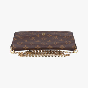 Pre-owned Louis Vuitton Pochette Felicie Brown Monogram Canvas M61276 shoulderbag | stylenewstar