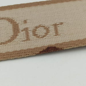 Pre-owned Christian Dior Trotter Flower Beige PVC Coated Canvas Floral Embroidery  shoulderbag | stylenewstar