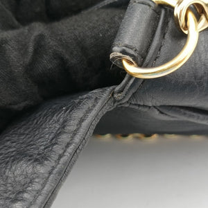 Pre-owned Fendi Fendista Pochette Black Leather 8M0276 shoulderbag | stylenewstar