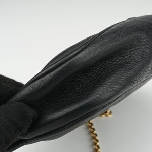 Pre-owned Fendi Fendista Pochette Black Leather 8M0276 shoulderbag | stylenewstar