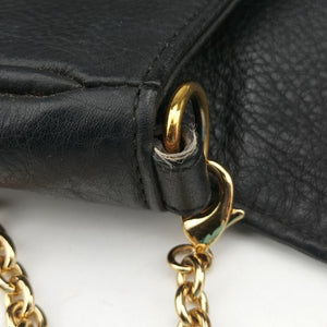 Pre-owned Fendi Fendista Pochette Black Leather 8M0276 shoulderbag | stylenewstar